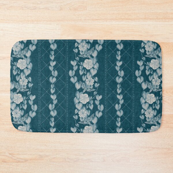 Item preview, Moody Moonflower and Sphynx Moth Stripe in Blue designed and sold by somecallmebeth.