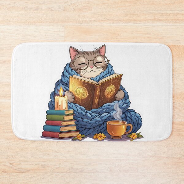 Item preview, Bookworm Cat designed and sold by CozyinTime.