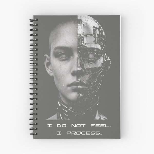 Item preview, I Do Not Feel I Process - Cyborg AI Aesthetic designed and sold by VividVein.