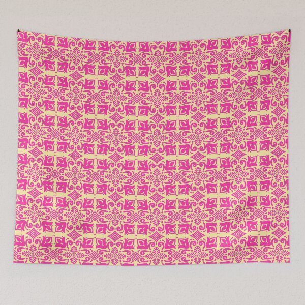 Item preview, Geometrical pattern bright pink and yellow designed and sold by BosskaDesign.