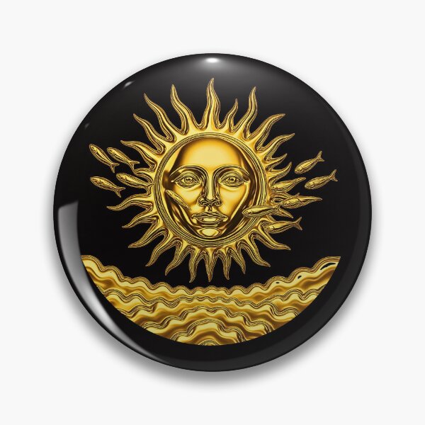 Item preview, Golden Sun Emblem – Celestial Metallic Design designed and sold by RShirleyFineArt.
