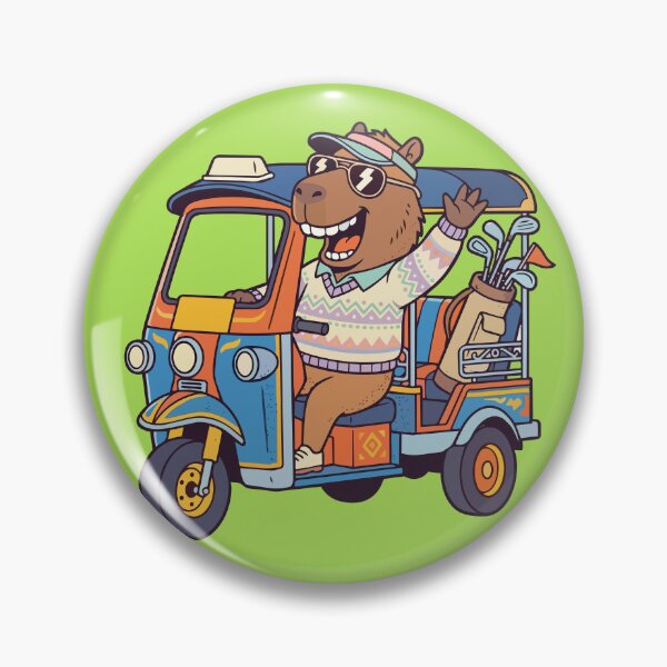Item preview, Capybara TukTuk Golfer designed and sold by Kenneth Shinabery.