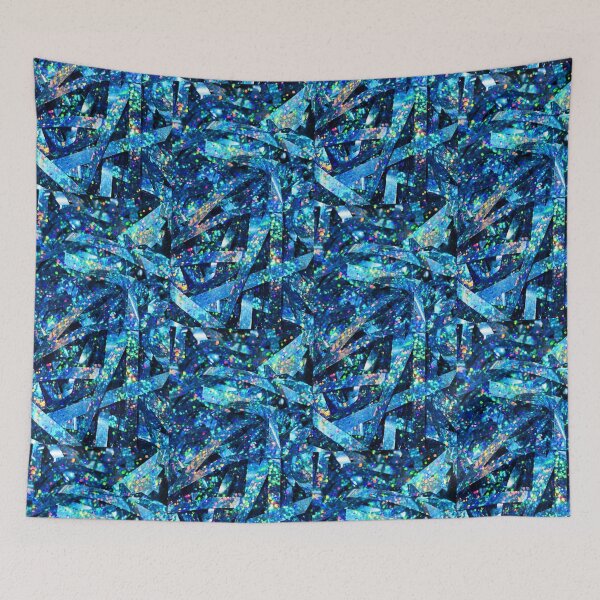 Item preview, Cyan olographic texture of ribbons designed and sold by di-Vera-Rosati.