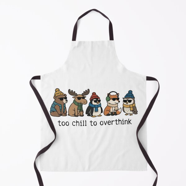 Item preview, Too Chill to Overthink Cute Winter Animals Cartoon designed and sold by JoJoLoL.