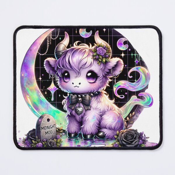 Item preview, Pastel Gothic Highland Cow Art designed and sold by DewCreates.