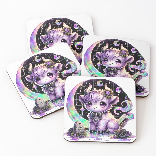 Item preview,     Pastel Gothic Highland Cow Art designed and sold by DewCreates.