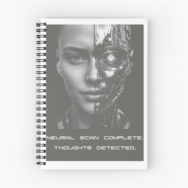 Item preview, Neural Scan Complete Thoughts Detected Cyborg AI designed and sold by VividVein.
