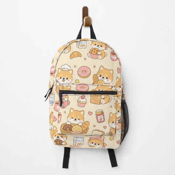 Item preview, Kawaii Shiba Inu Bakery Pattern designed and sold by Soft Berry Studio.
