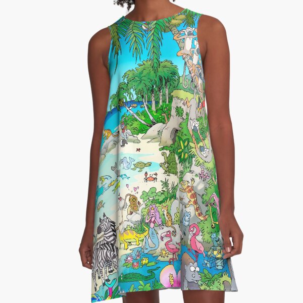 Mermaid Island A-Line Dress