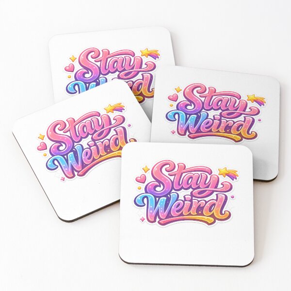 Item preview, Stay Weird - Colorful Typography Sticker Design designed and sold by JREEHBRAND.