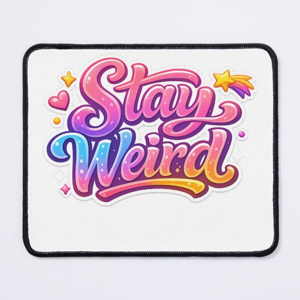 Item preview, Stay Weird - Colorful Typography Sticker Design designed and sold by JREEHBRAND.