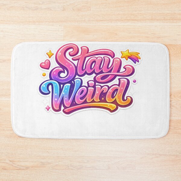 Item preview, Stay Weird - Colorful Typography Sticker Design designed and sold by JREEHBRAND.