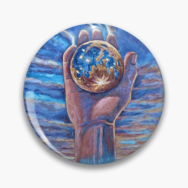 Item preview, One Giant Leap – Cosmic Hand and Moon Design (Light Text) designed and sold by RShirleyFineArt.