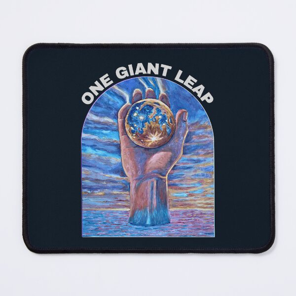 Item preview, One Giant Leap – Cosmic Hand and Moon Design (Light Text) designed and sold by RShirleyFineArt.