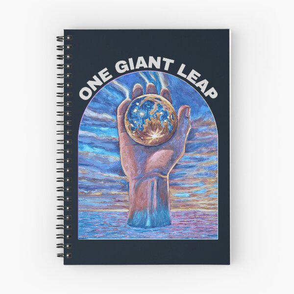 Item preview, One Giant Leap – Cosmic Hand and Moon Design (Light Text) designed and sold by RShirleyFineArt.