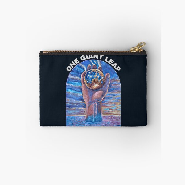 Item preview, One Giant Leap – Cosmic Hand and Moon Design (Light Text) designed and sold by RShirleyFineArt.