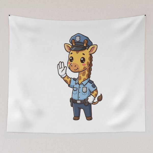 Item preview, Cute Giraffe Police Officer designed and sold by Ella_Sketch.