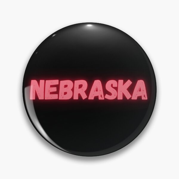 Item preview, Nebraska Typography Red on Black designed and sold by Noydee Red Salavan.