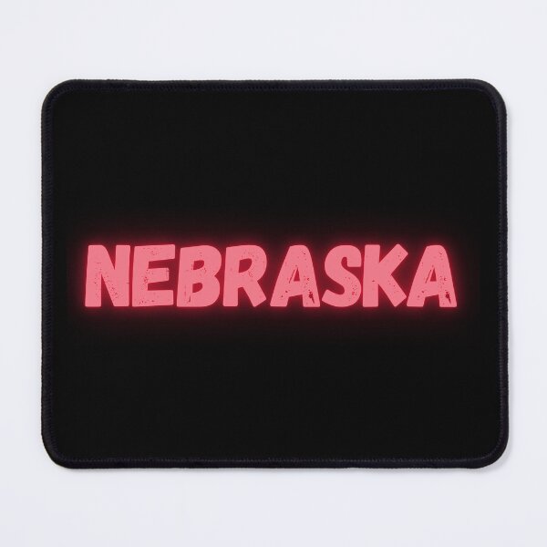 Item preview, Nebraska Typography Red on Black designed and sold by Noydee Red Salavan.