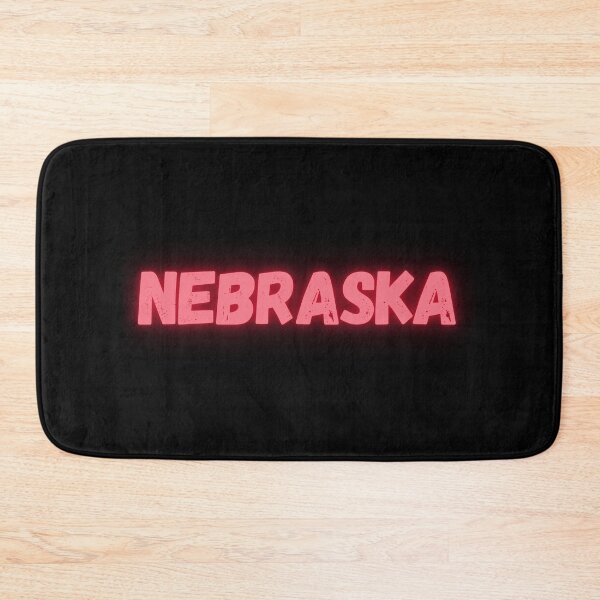 Item preview, Nebraska Typography Red on Black designed and sold by Noydee Red Salavan.