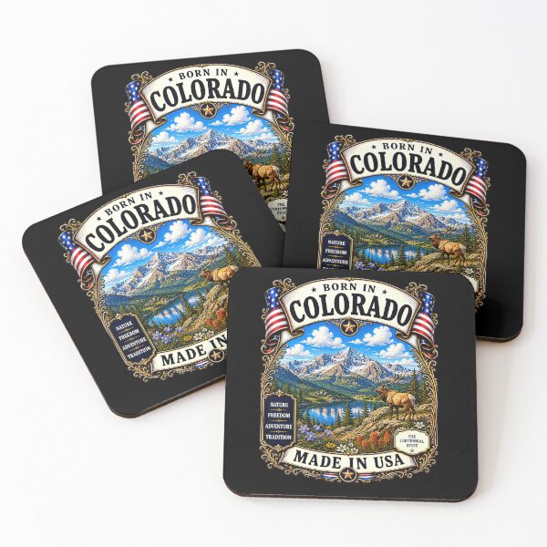 Item preview, Born in Colorado Patriotic Vintage Centennial State USA designed and sold by MarbenExclusiveWear.