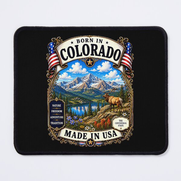 Item preview, Born in Colorado Patriotic Vintage Centennial State USA designed and sold by MarbenExclusiveWear.