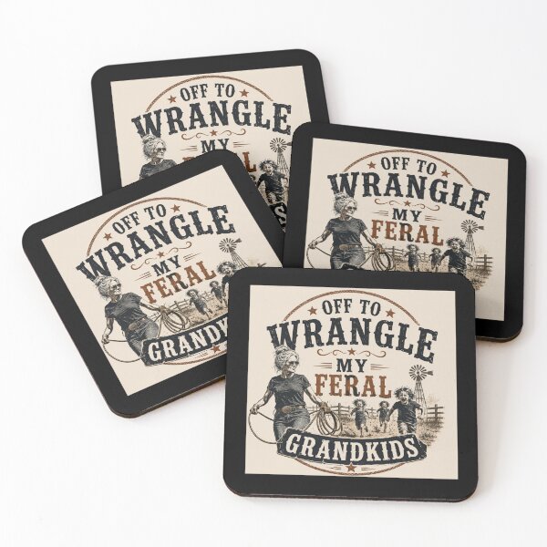 Item preview, Off to Wrangle My Feral Grandkids Grandma designed and sold by super-think.