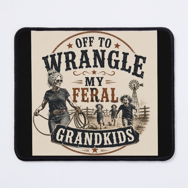Item preview, Off to Wrangle My Feral Grandkids Grandma designed and sold by super-think.