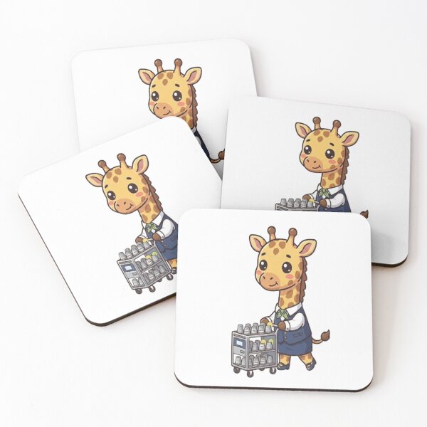 Item preview, Cute Giraffe Flight Attendant designed and sold by Ella_Sketch.