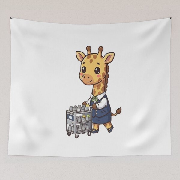Item preview, Cute Giraffe Flight Attendant designed and sold by Ella_Sketch.