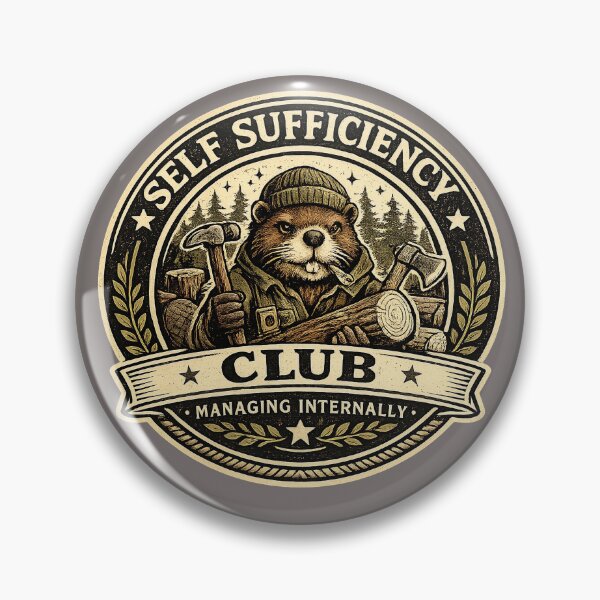 Item preview, Self Sufficiency Club Beaver Hoodie - Managing Internally Vintage Comfort Design  designed and sold by Halejo68.