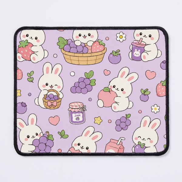 Item preview, Kawaii Alpaca Strawberry Milk Pattern designed and sold by Soft Berry Studio.