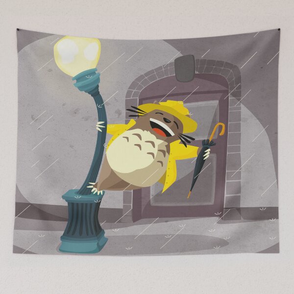 Item preview, Totoro singing in the rain designed and sold by AndyMode.