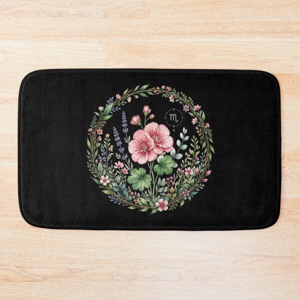Item preview, Scorpio Celestial Botanical - Geranium Floral Wreath designed and sold by MoonSoul Studio.