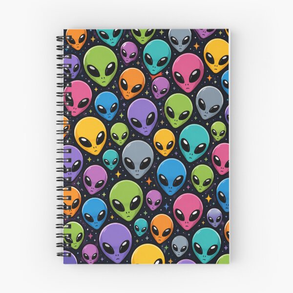 Item preview, Alien Head Pattern Mysterious UFO Extraterrestrial All Over Print Sci Fi Gift designed and sold by Drawn-Measured.
