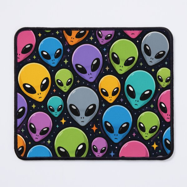 Item preview, Alien Head Pattern Mysterious UFO Extraterrestrial All Over Print Sci Fi Gift designed and sold by Drawn-Measured.