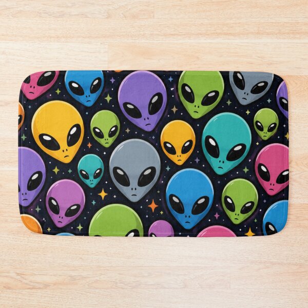 Item preview, Alien Head Pattern Mysterious UFO Extraterrestrial All Over Print Sci Fi Gift designed and sold by Drawn-Measured.