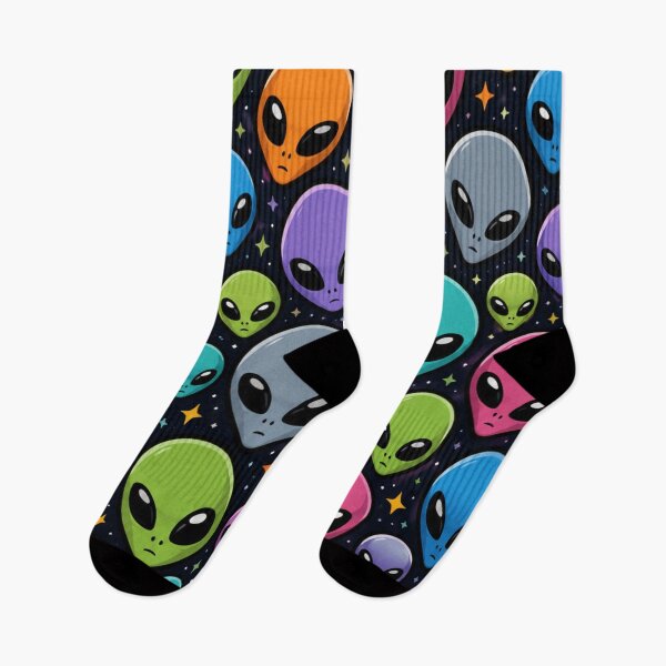 Item preview, Alien Head Pattern Mysterious UFO Extraterrestrial All Over Print Sci Fi Gift designed and sold by Drawn-Measured.