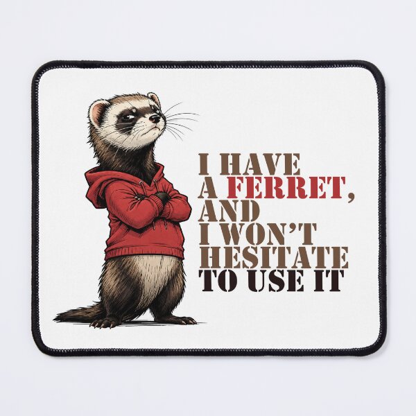 Item preview, Cute Ferret – Funny Animal Illustration for Ferret Lovers designed and sold by JacekKita.