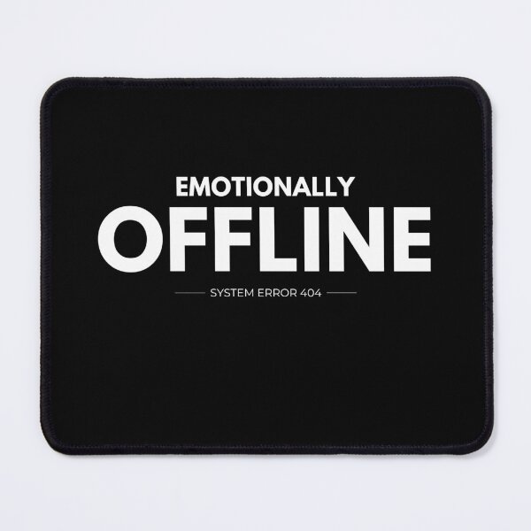 Item preview, Emotionally Offline Minimalist Streetwear Typography Design designed and sold by Uvclick.