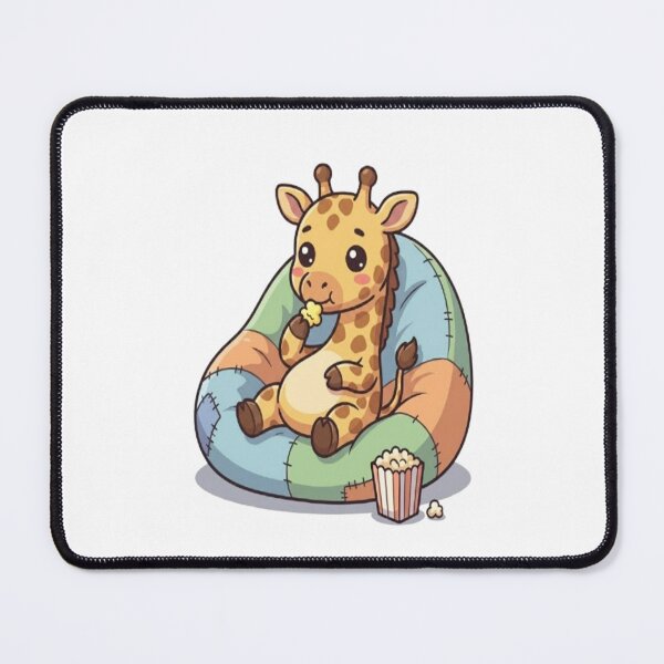 Item preview, Cute Giraffe Eating Popcorn Beanbag designed and sold by Ella_Sketch.