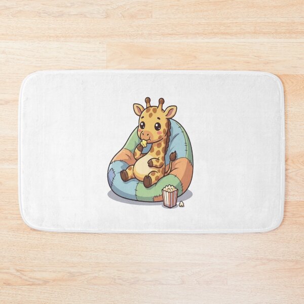 Item preview, Cute Giraffe Eating Popcorn Beanbag designed and sold by Ella_Sketch.