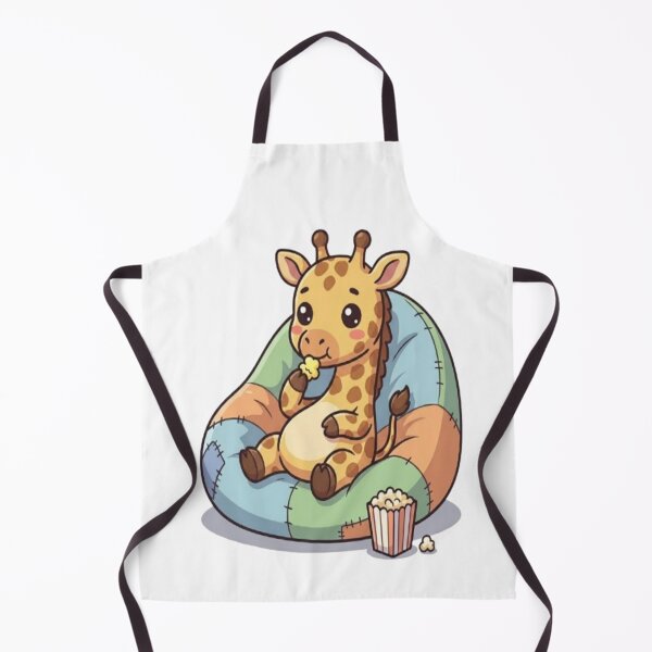 Item preview, Cute Giraffe Eating Popcorn Beanbag designed and sold by Ella_Sketch.