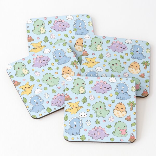 Item preview, Kawaii Baby Dino Pattern designed and sold by Soft Berry Studio.