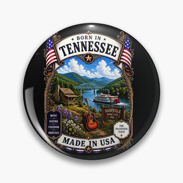 Item preview, Born in Tennessee Patriotic Vintage Volunteer State USA designed and sold by MarbenExclusiveWear.