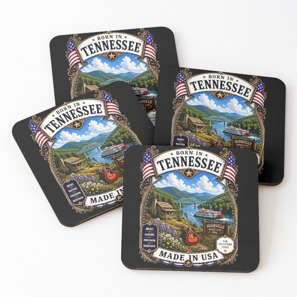 Item preview, Born in Tennessee Patriotic Vintage Volunteer State USA designed and sold by MarbenExclusiveWear.