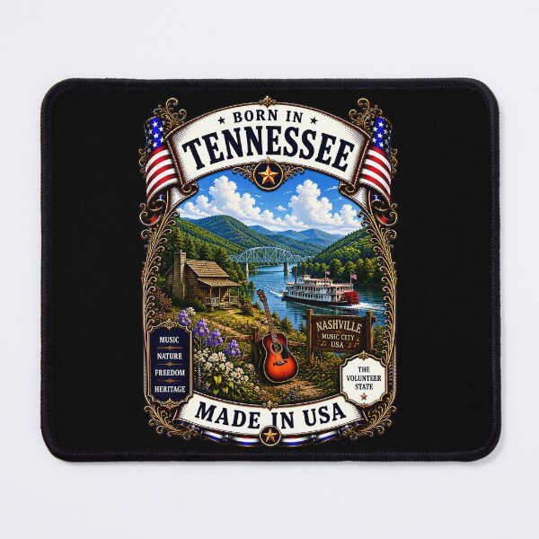 Item preview, Born in Tennessee Patriotic Vintage Volunteer State USA designed and sold by MarbenExclusiveWear.