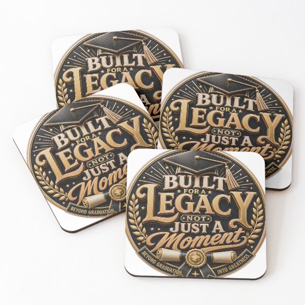 Item preview, Built for a Legacy Graduation Gold Emblem Design designed and sold by Ned_Studio.