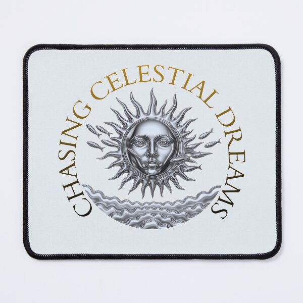 Item preview, Chasing Celestial Dreams – Metallic Sun and Moon Emblem designed and sold by RShirleyFineArt.