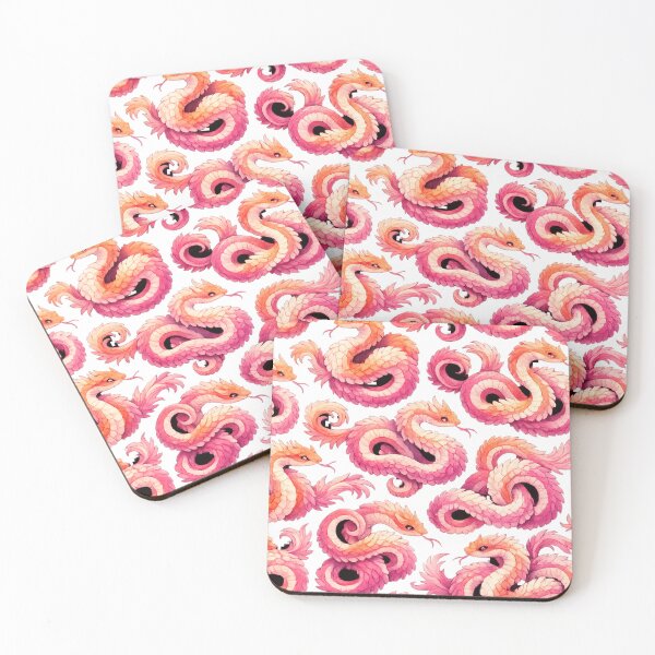 Item preview, Lesbian Pride Fantasy Snakes Pattern Art designed and sold by EchoPrint Co..